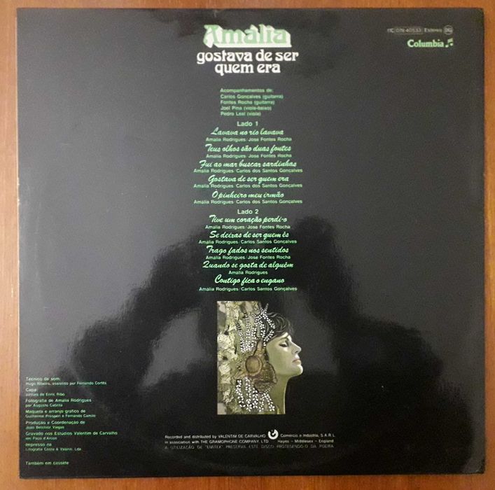 Amália Rodrigues disco de vinil "Gostava de ser quem era"