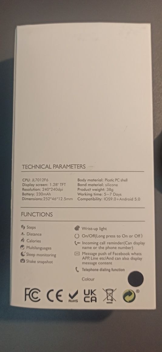 Rubicon zegarek smartwatch Iphone Huawei pulsometr krokomierz amoled