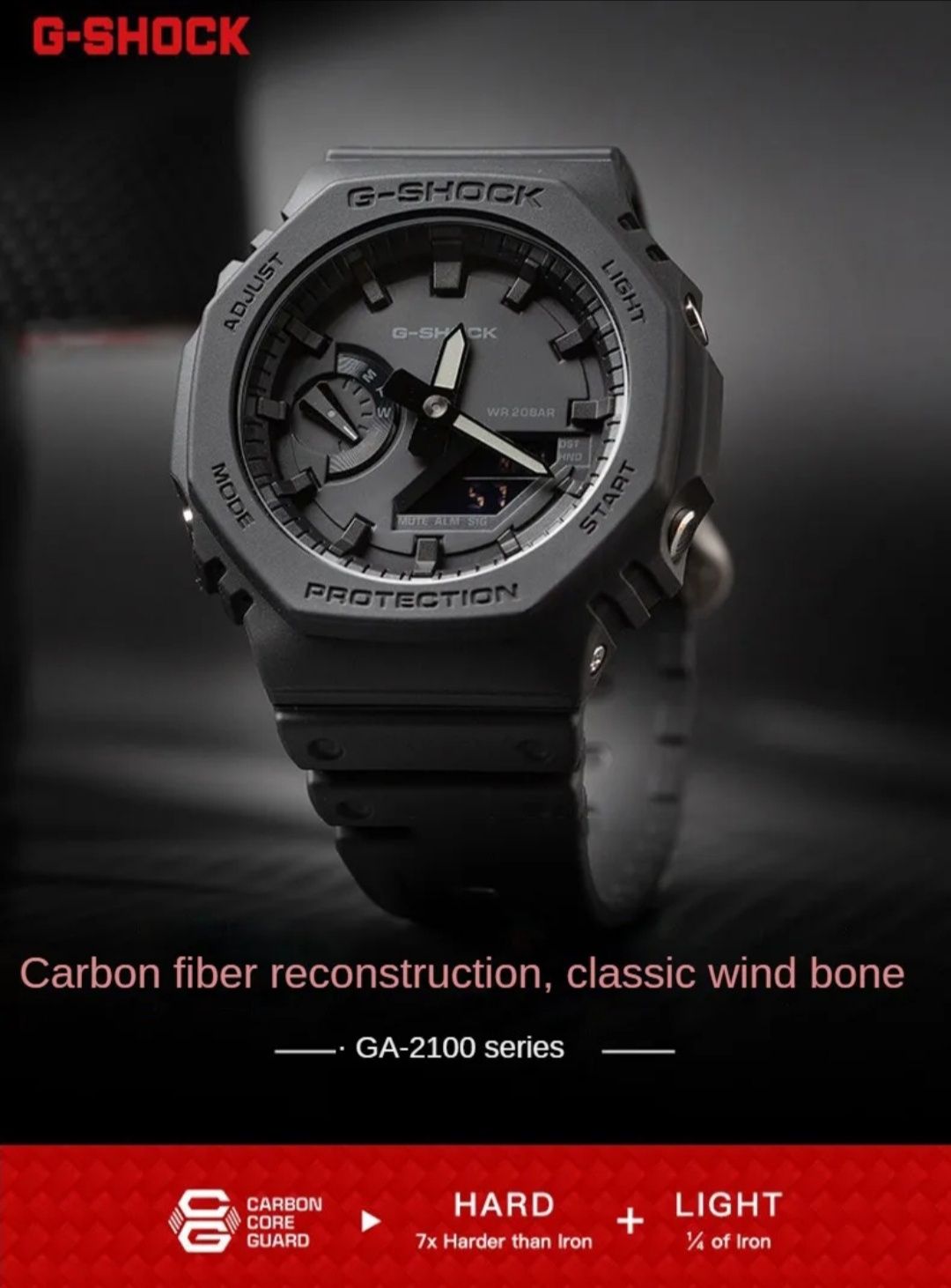 Чоловічий наручний годинник Casio G-Shock GA-2100-1A1ER !Оригінальні!