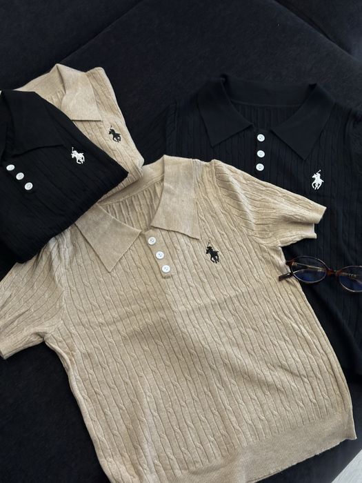 Поло жіноче, поло ralph lauren, поло вʼязане, поло чорне, поло коричне