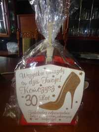 na prezent 30 lat urodziny karafka z kieliszkami NOWA dla kobiety
