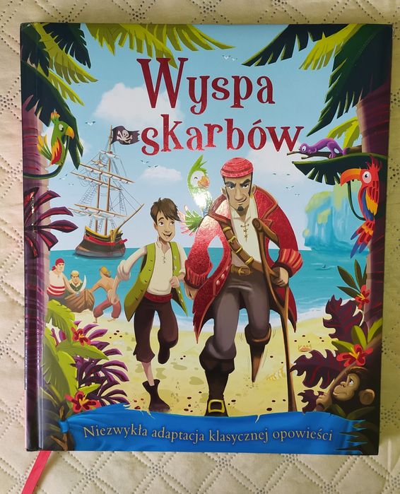 Książka Wyspa Skarbów dla dzieci z obrazkami