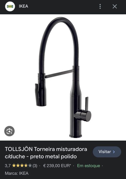 Torneira misturadora de cozinha