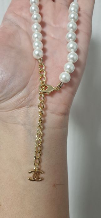 Набор Chanel, жемчуг перламутр, позолота