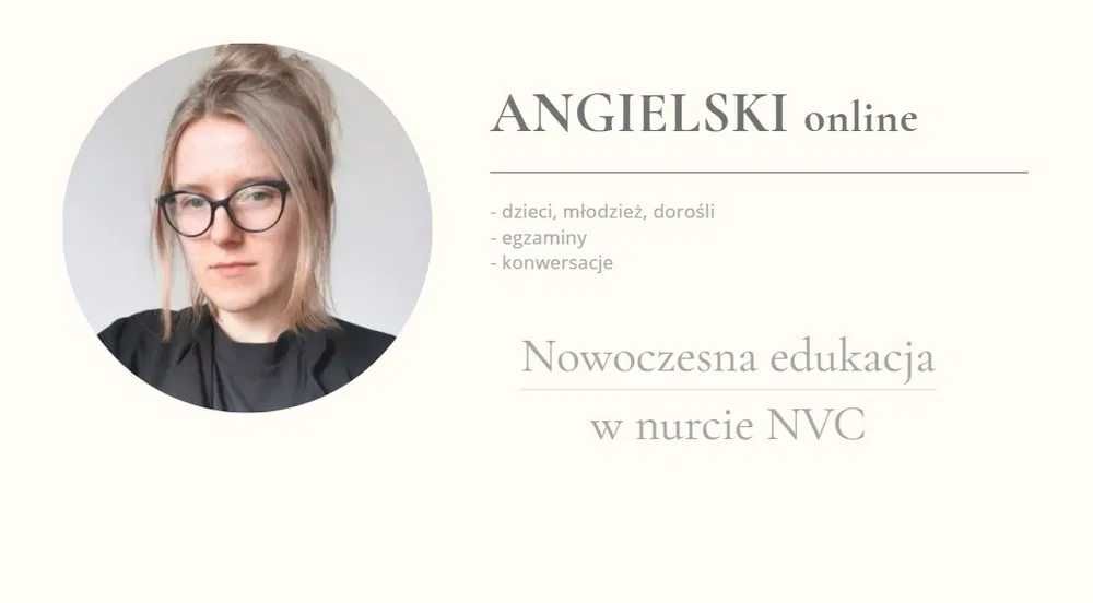 Zajęcia z języka angielskiego online fv faktura VAT korepetycje lekcje