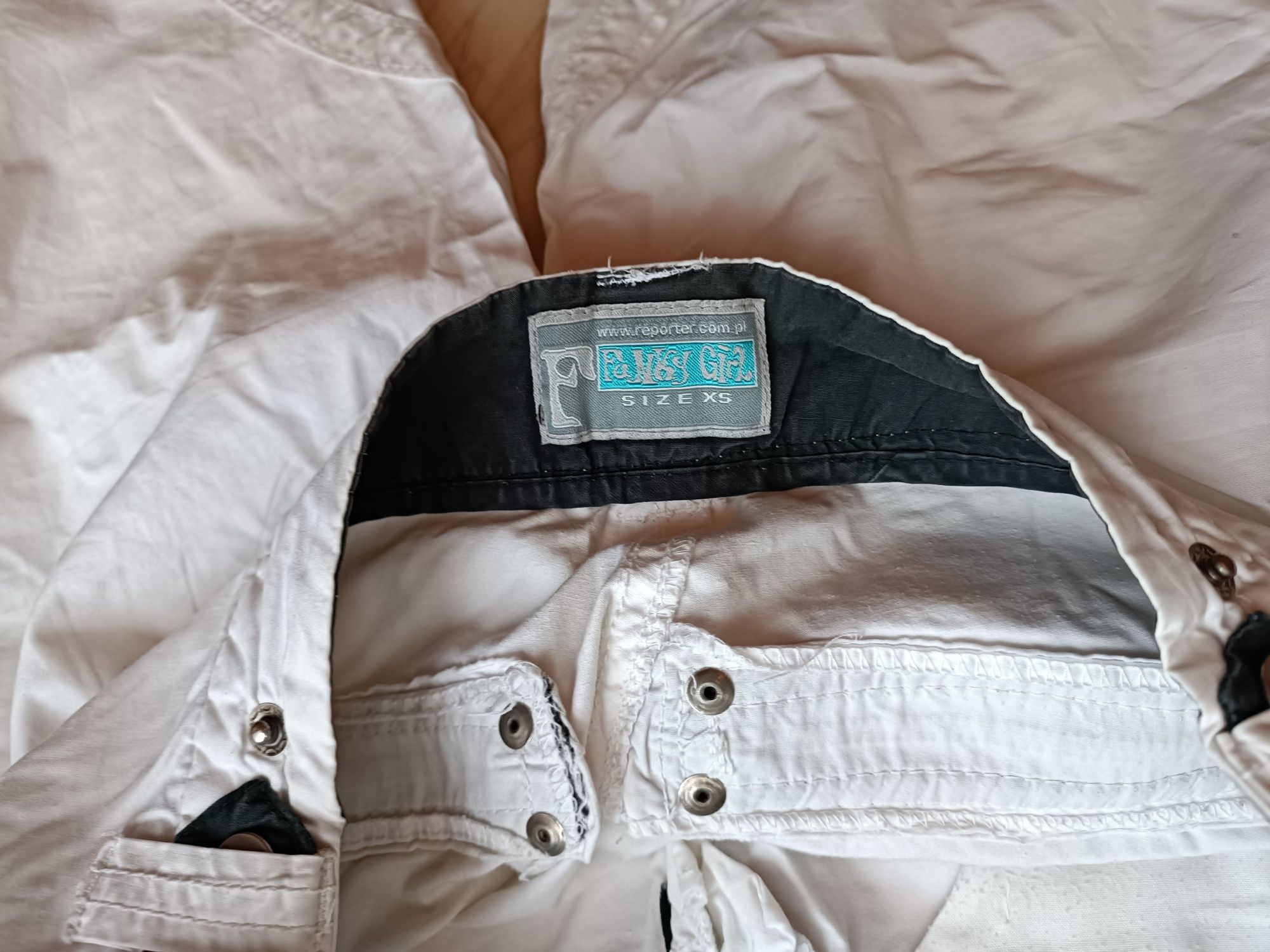 Spodenki do kolan. Terranova H&M rozm 36 S krata,białe