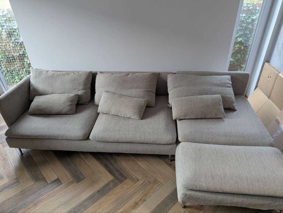 SÖDERHAMN Sofa 4-osobowa, z szezlongiem i otwarty koniec