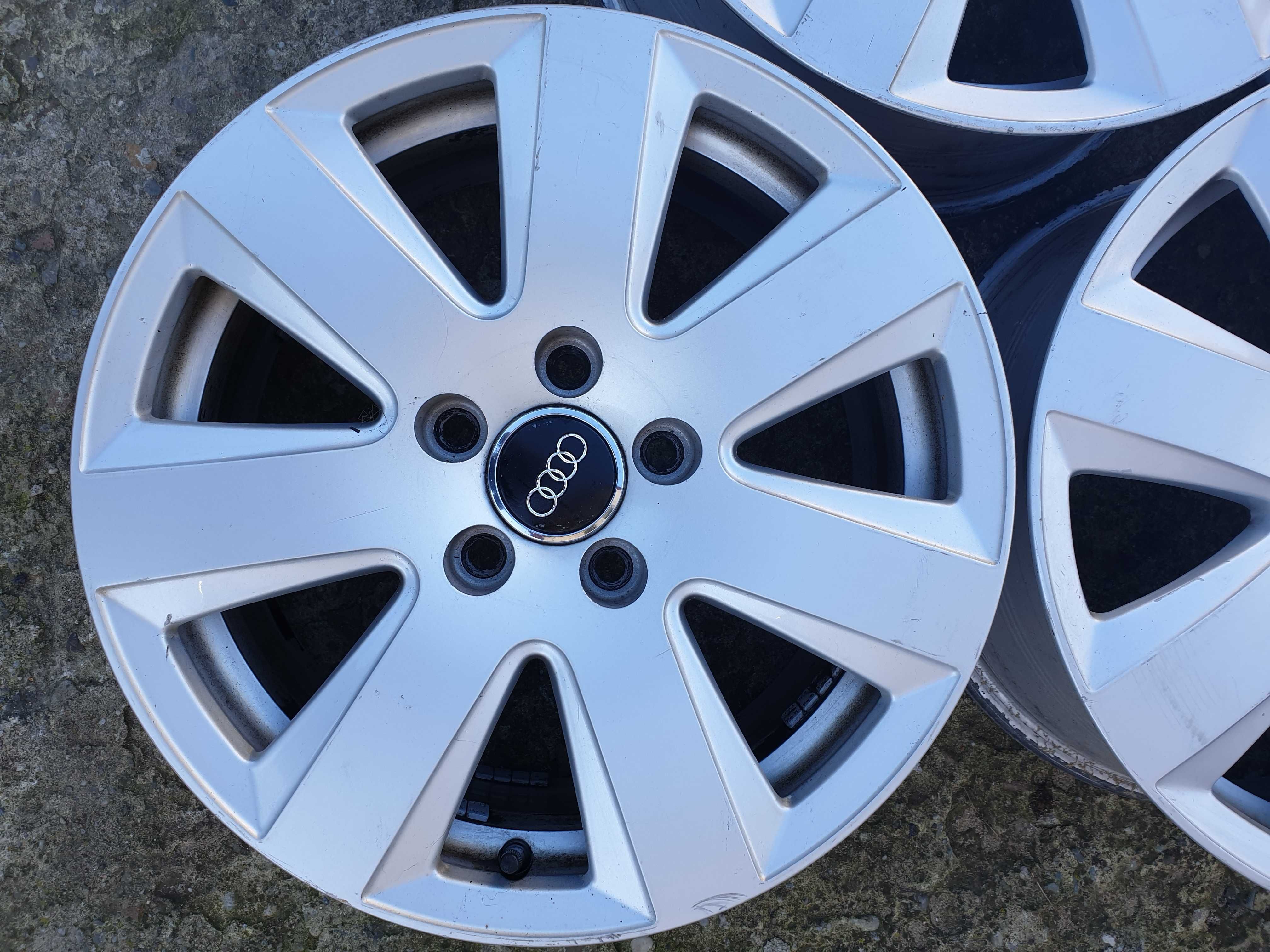 Felgi aluminiowe Audi 16" 5x112 - używane, 2 pęknięte
