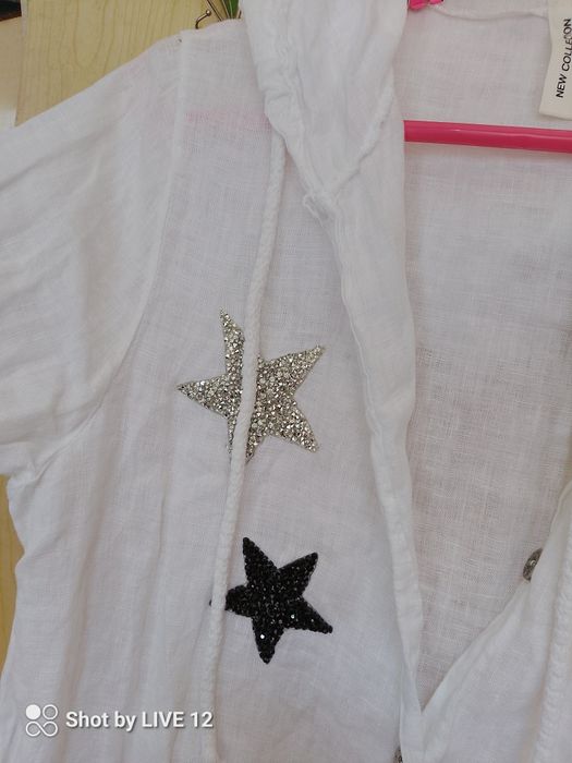 Narzutka lniana zapinana