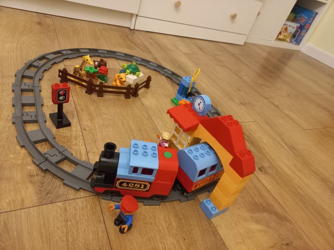 Lego duplo 10507 kolejka pociąg dodatki  mini zoo tory