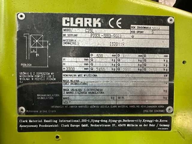 Wózek widłowy Clark C25L