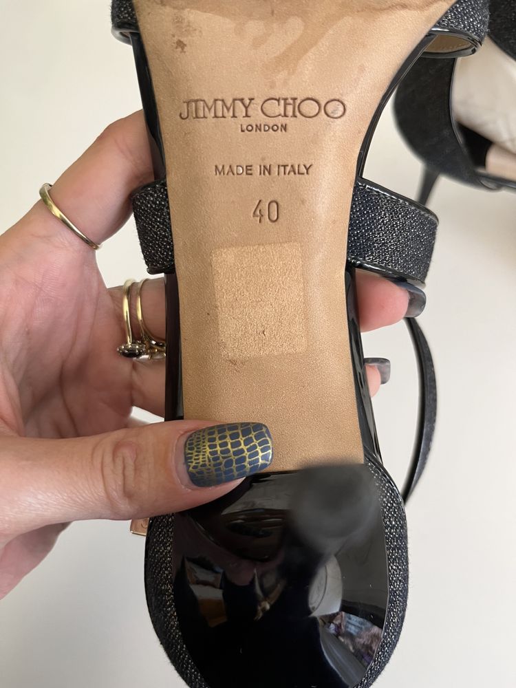 Sandałki sandały na szpilce wysokie na obcasie Jimmy Choo