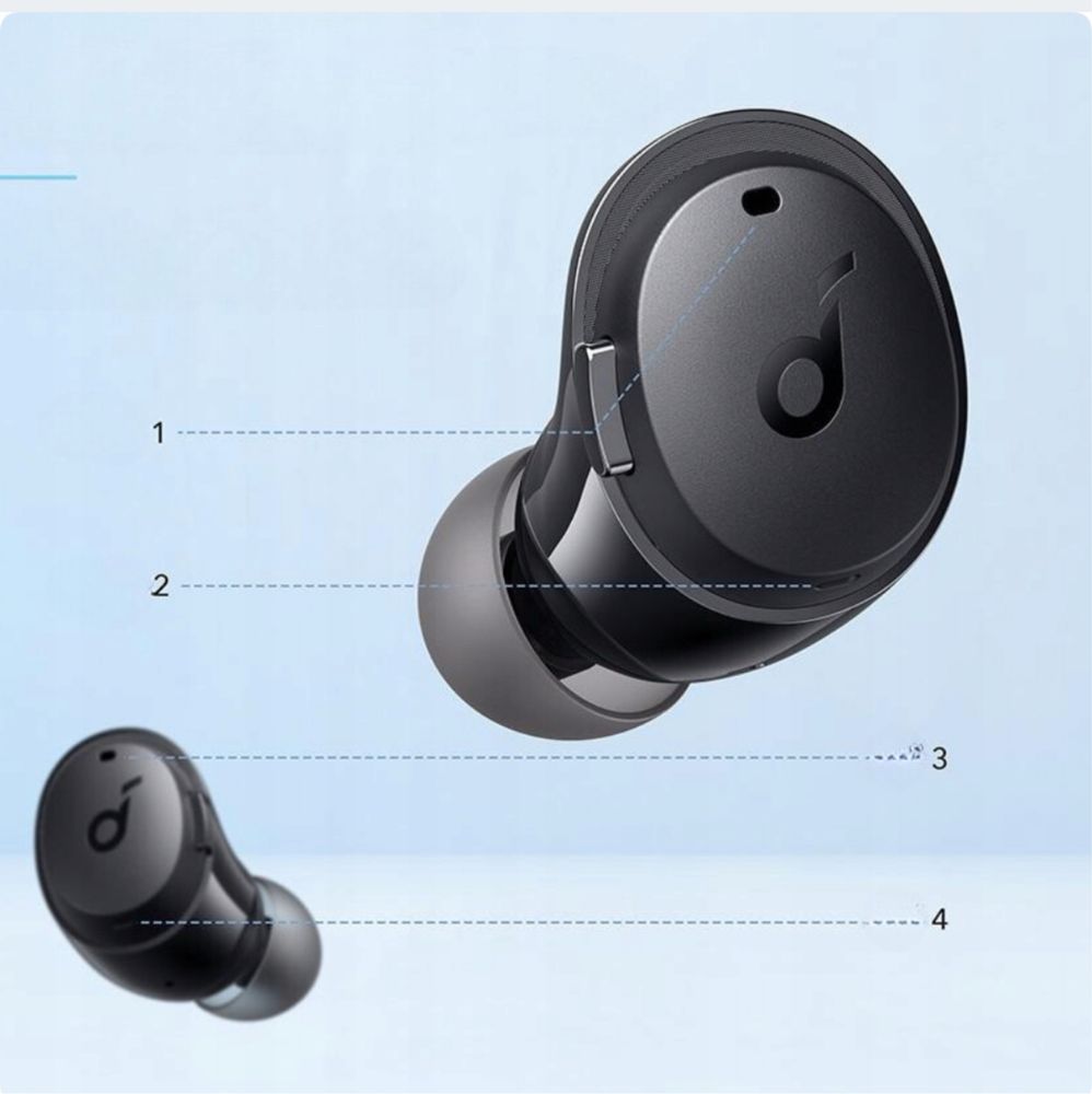 Soundcore Dot 3i Bluetooth 5.2 Czarne Słuchawki bezprzewodowe