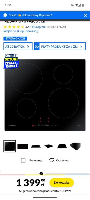 Płyta indukcyjna Samsung sprawna