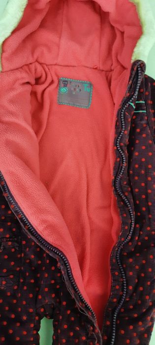 Kombinezon niemowlęcy zimowy dla dziewczynki rozm 62-68