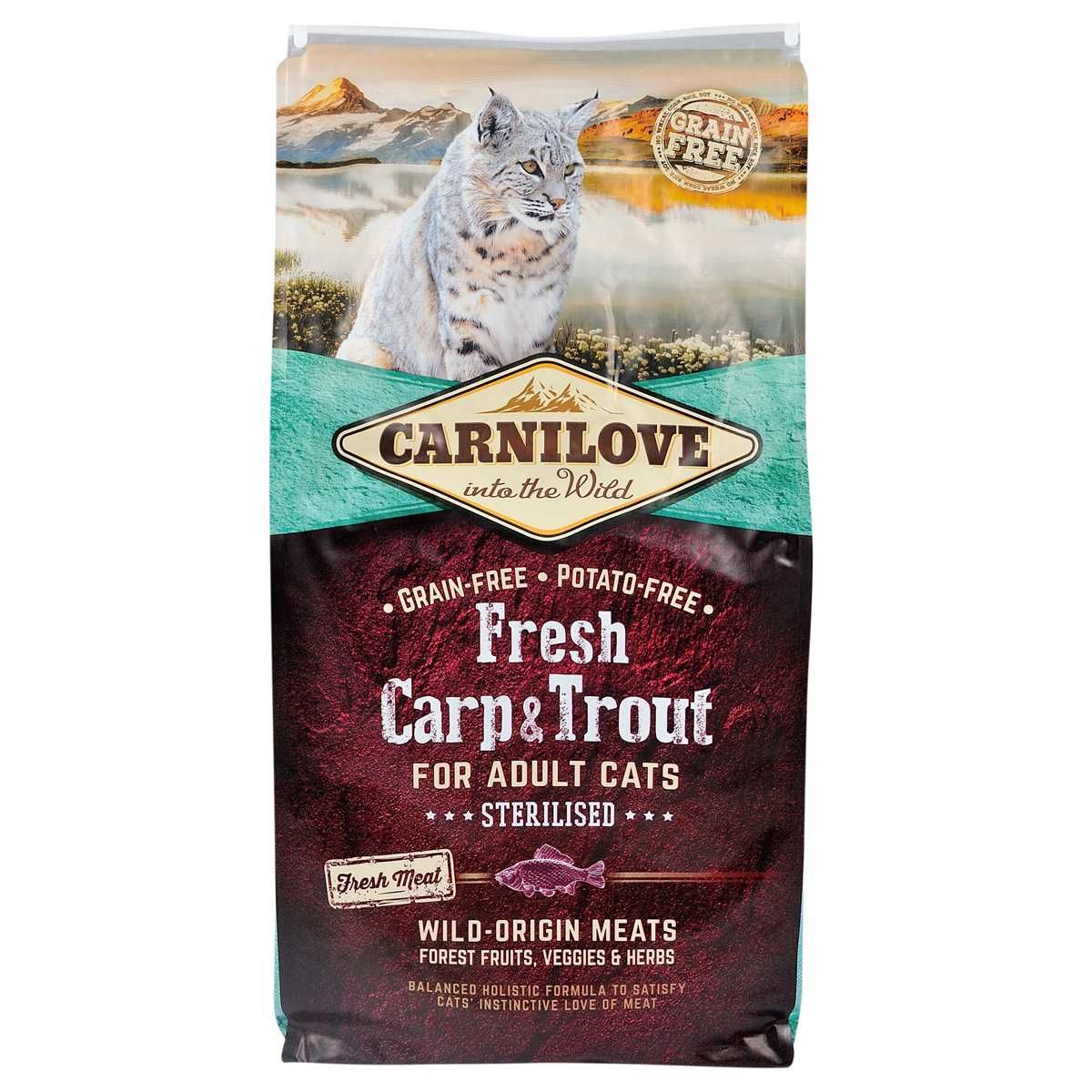 Carnilove Fresh Cat Sterilised корм для стерилизованных кошек 2 кг 6кг