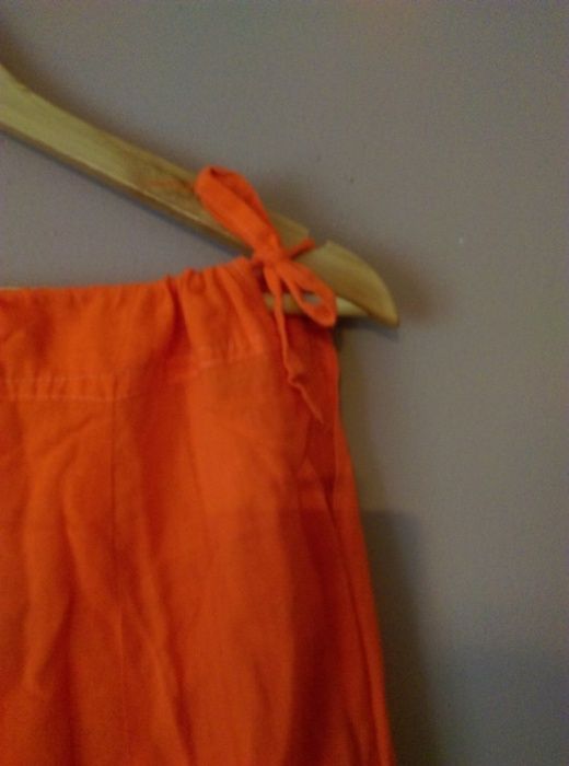 Piękna pomarańczowa maxi spódnica L, oversizowa