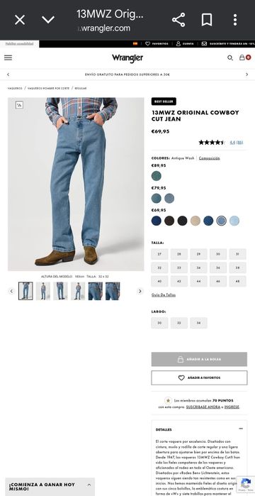 Calças Wrangler novas