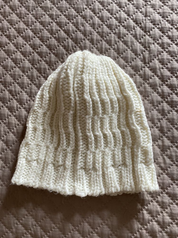 Gorro de malha branco