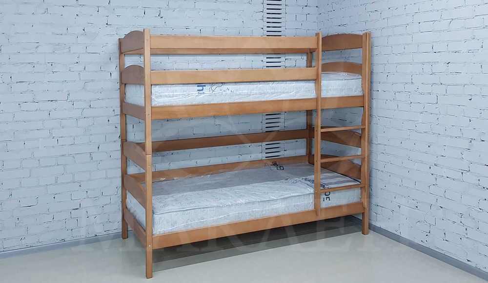 Двоярусне букове ліжко 80*190