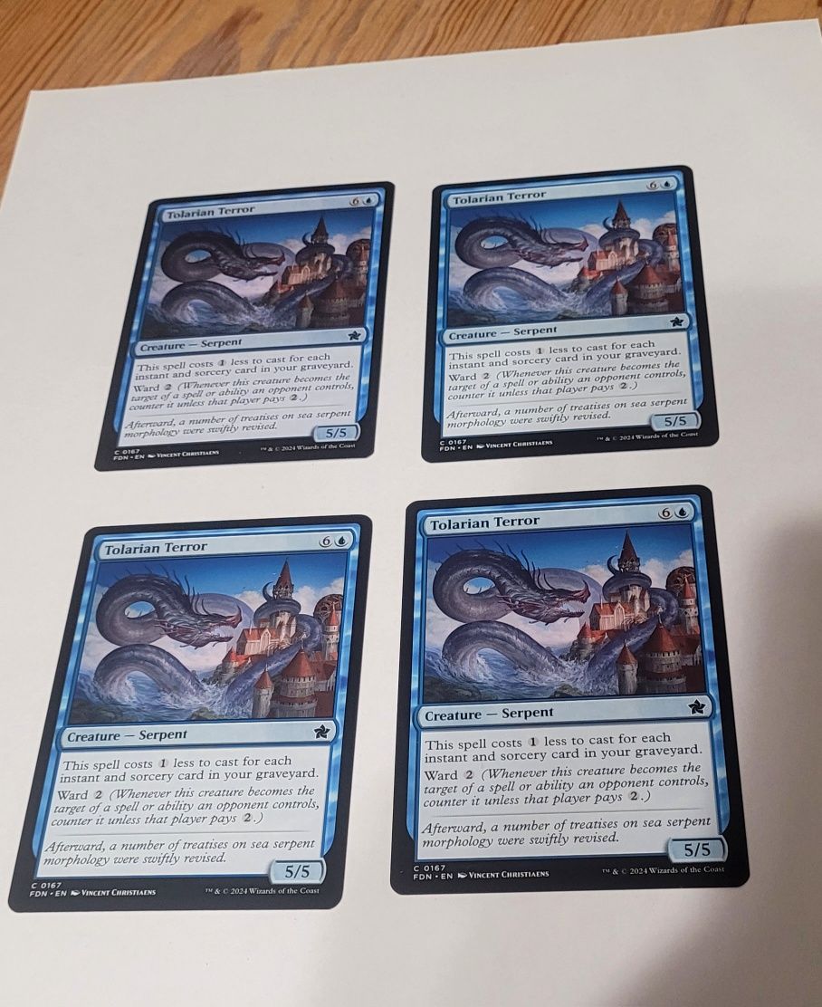 Zestaw 4x Tolarian Terror do gry Magic: The Gathering, 2