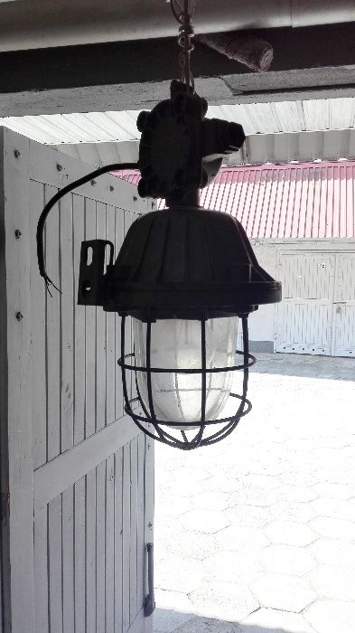 Lampa fabryczna OMP 200 Loft industrial lata 70