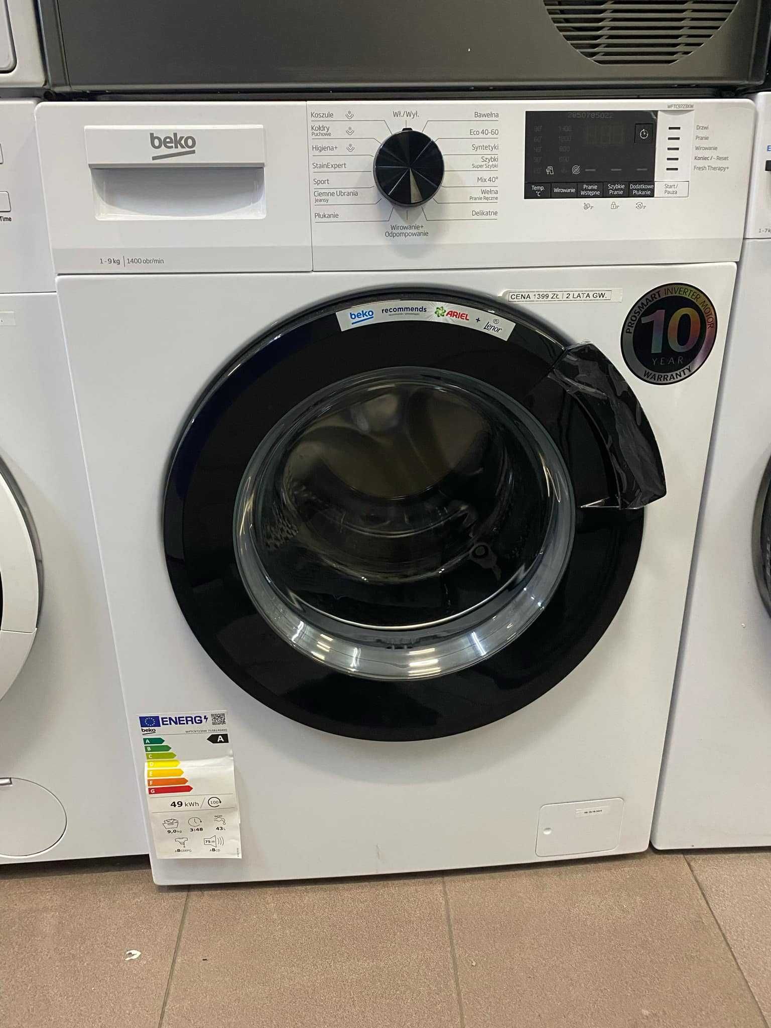 Nowa dostawa Pralek Beko 9 kg załadunku 1400 Obr. Zamów z Transportem!