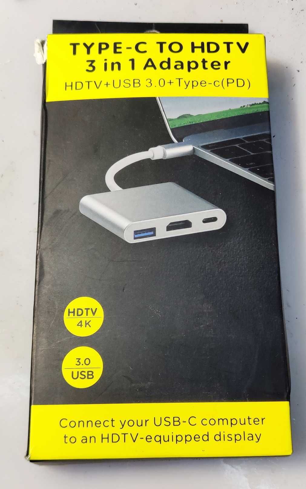 USB Type-C HUB адаптер USB3.0 HDMI Type-C PD переходник
