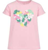 Bluzka T-shirt dla dziewczynki Bawełna 152 różowy kwiaty serce Endo