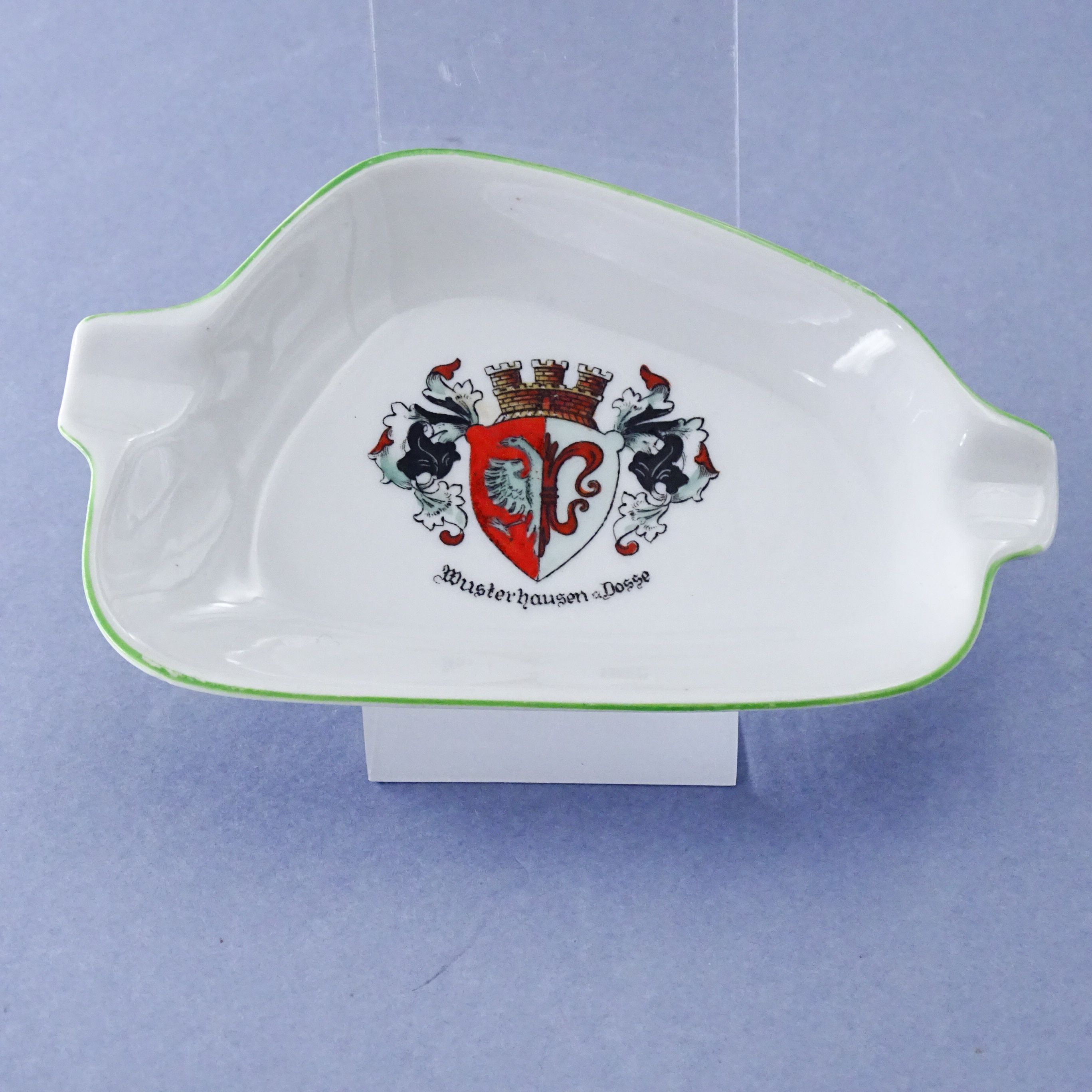 zabytkowa popielniczka porcelanowa orzeł herb wusterhausen/dosse