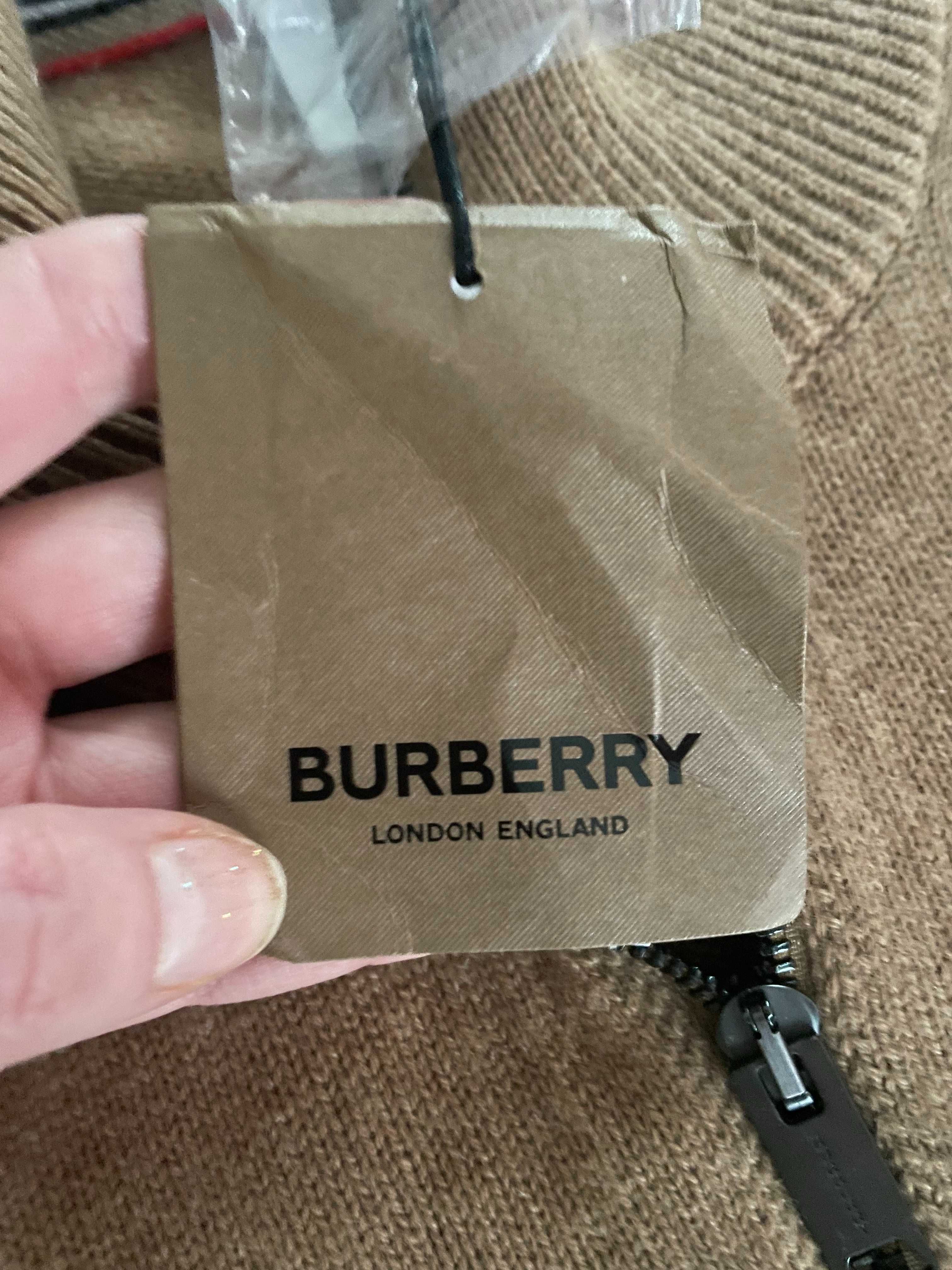 Męski sweter ekskluzywnej marki Burberry, kaszmir 100%, rozmiar XL