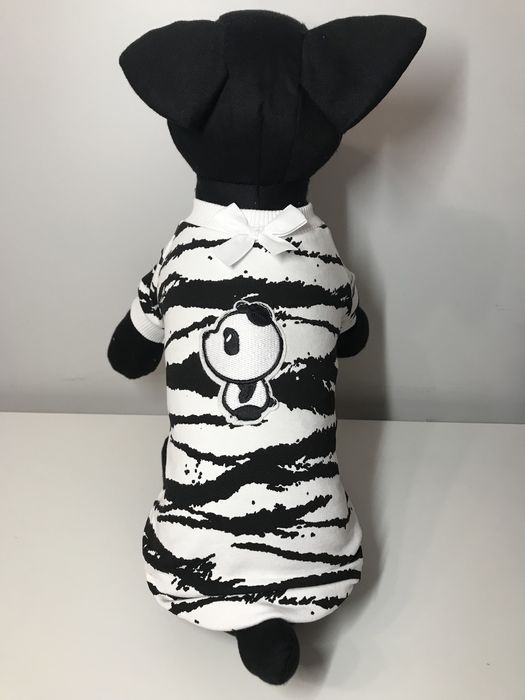 Modna bluza zebra ubranko dla psa typu york maltanczyk XS S
