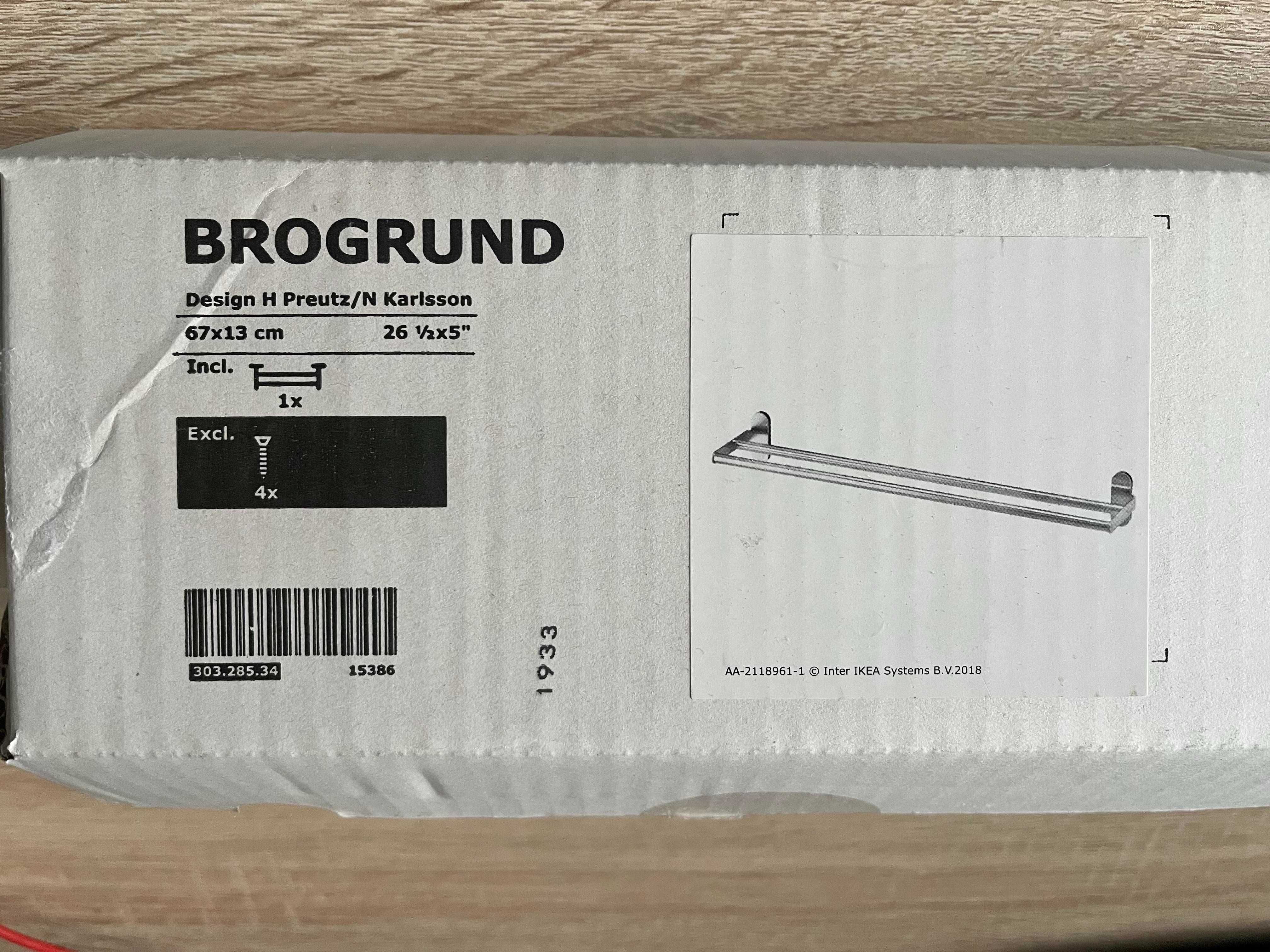 Wieszak na ręczniki IKEA BROGRUND 67x13