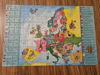 Puzzle dla dzieci mapa europy