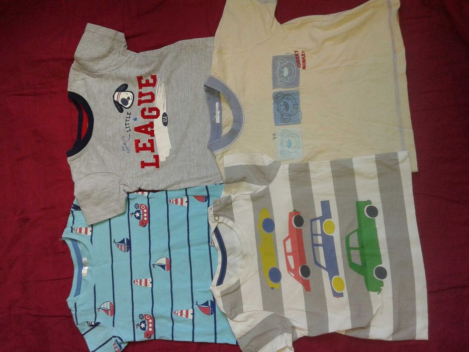 Zestaw koszulek chłopięcych 74/80 Primark i inne