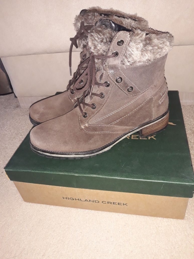 Buty zamszowe Highland Creek r.38 Deichmann skóra naturalna