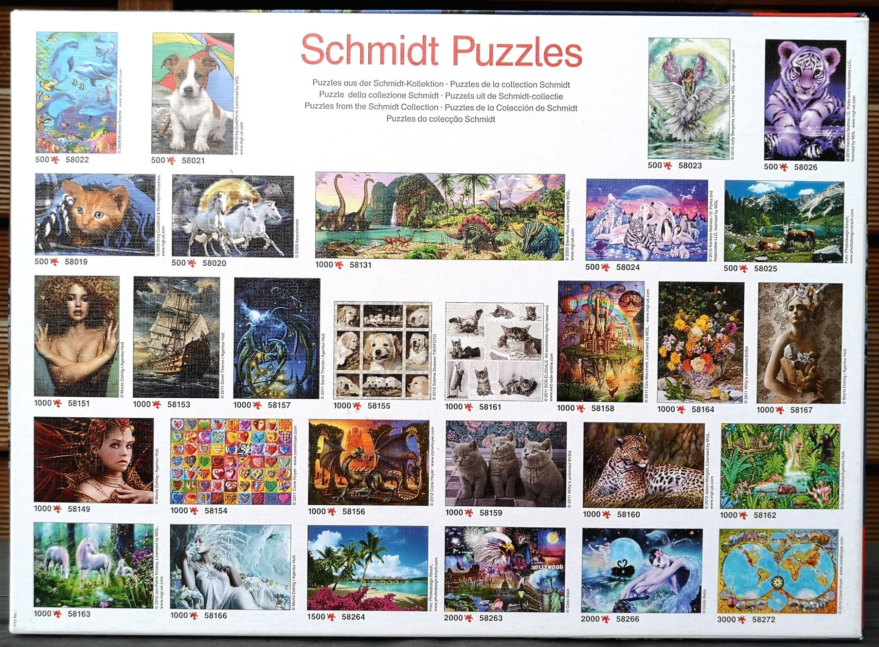 Puzzle 1000 Schmidt Blue Dragons smok