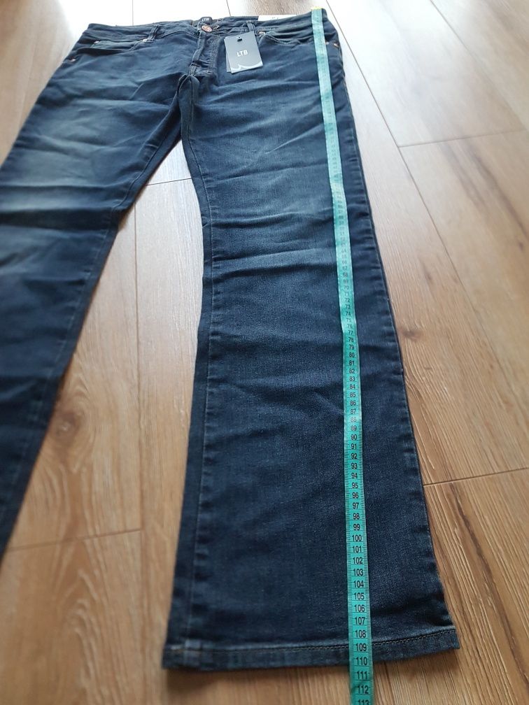 LTB Jeans dżinsy jeansy spodnie męskie dzwony W34 L34 granatowe XL