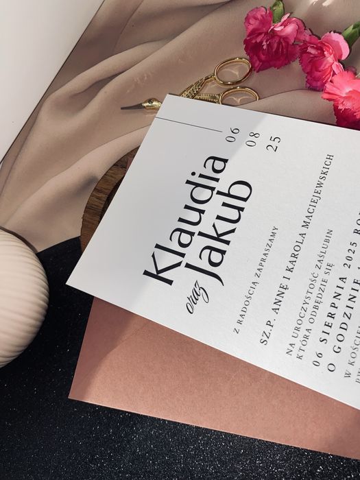 Zaproszenie ślubne + koperta