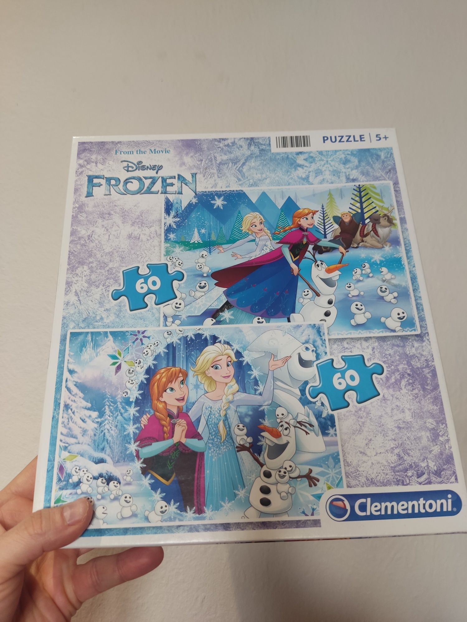 Puzzle, 2x 60 elementów, Kraina lodu, Elza, dla dzieci 5+