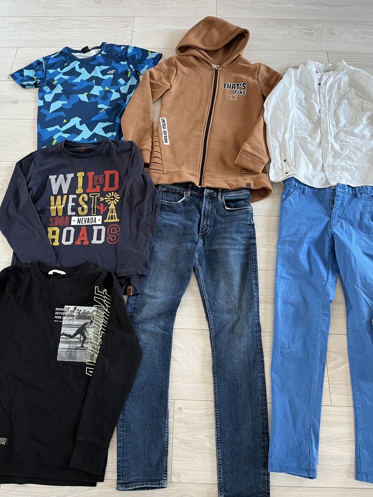Zestaw ciuchów r 146/152 dla chłopca spodnie bluza H&M All for Kids