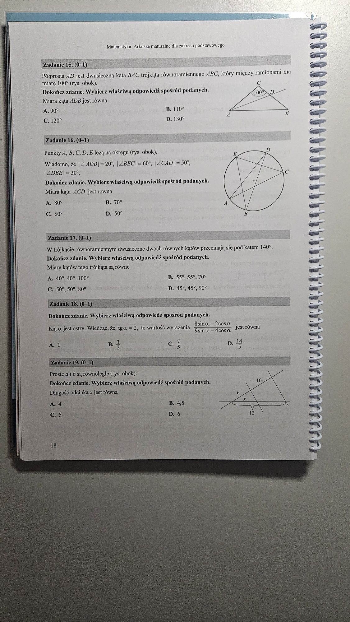Matematyka Arkusze zakres podstawowy Matura 2025 Nowik Romanowska