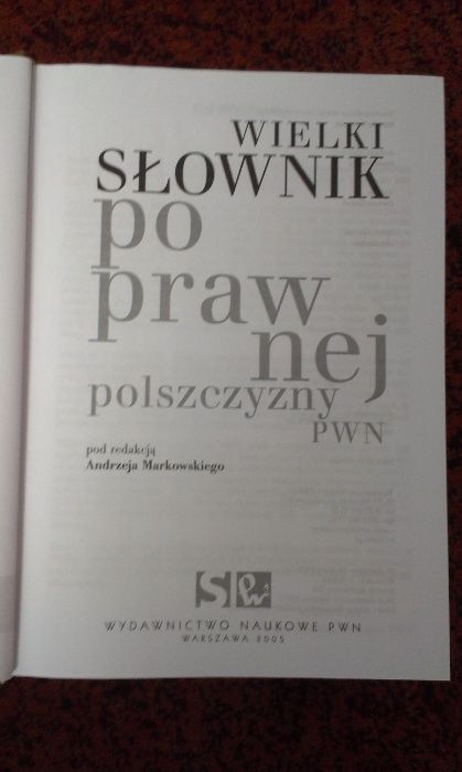 Wielki słownik poprawnej polszczyzny PWN