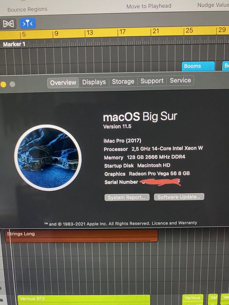 Apple iMac Pro 27" Custom (RAM 128Gb, SSD 2TB, 14-core)
