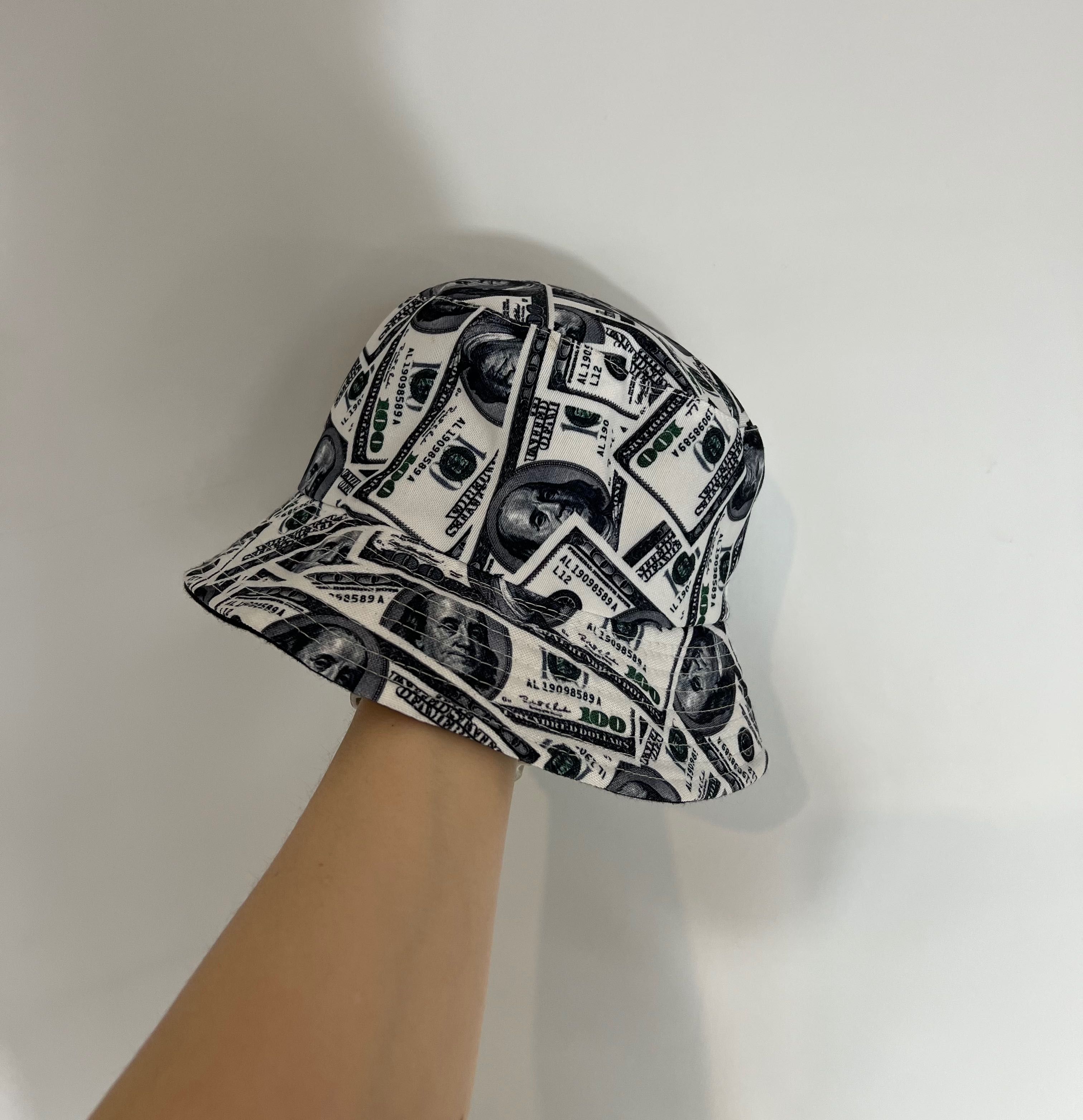 Dwustronny Bucket 100 dollars print vintage