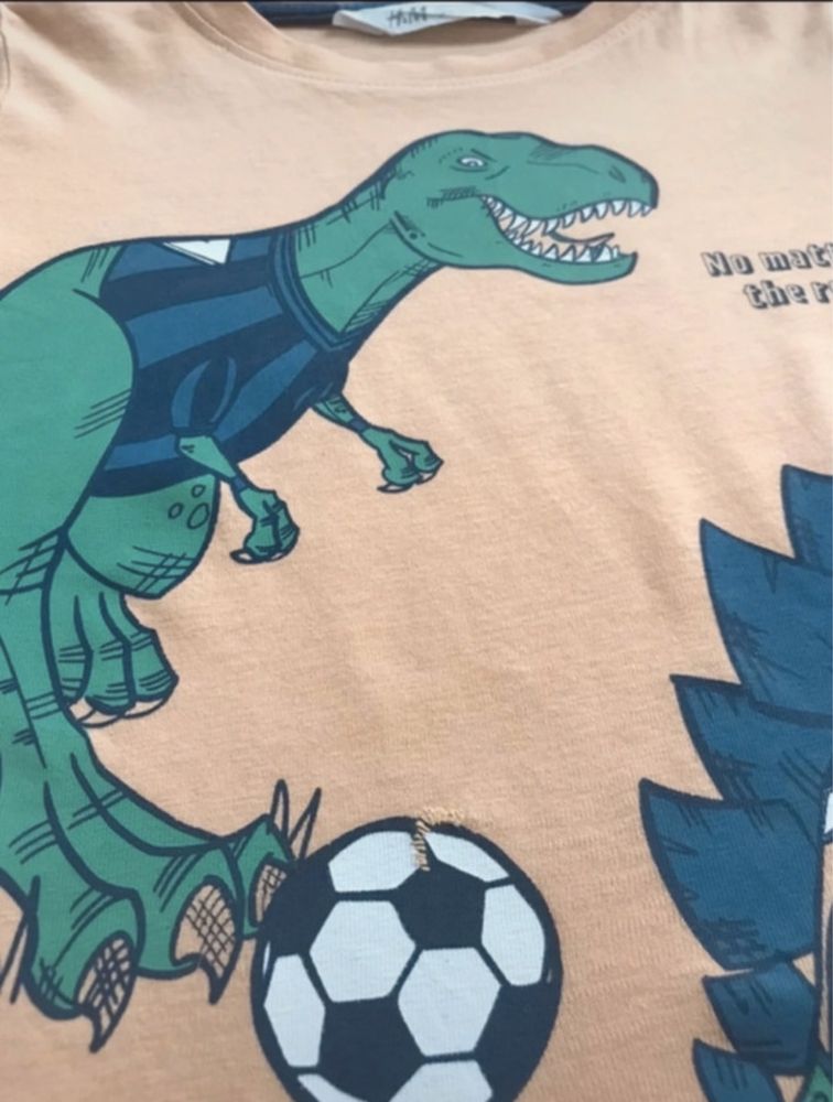 Koszulka, t-shirt chłopięcy 92 cm Dinozaury - H&M 2-3 latka