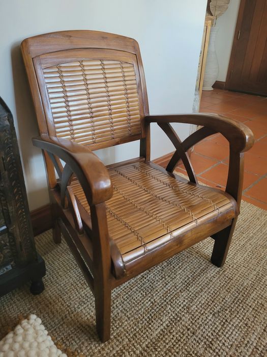 cadeirao, poltrona, bambu, teca, oriental, rustico