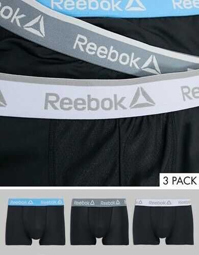 Nowe Bokserki REEBOK 3 Pack Majtki Męskie Roz S Bawełna 100% Oryginał