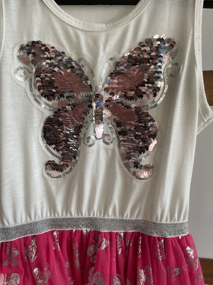 Sukienka w motyle, dla dziewczynki 10 lat