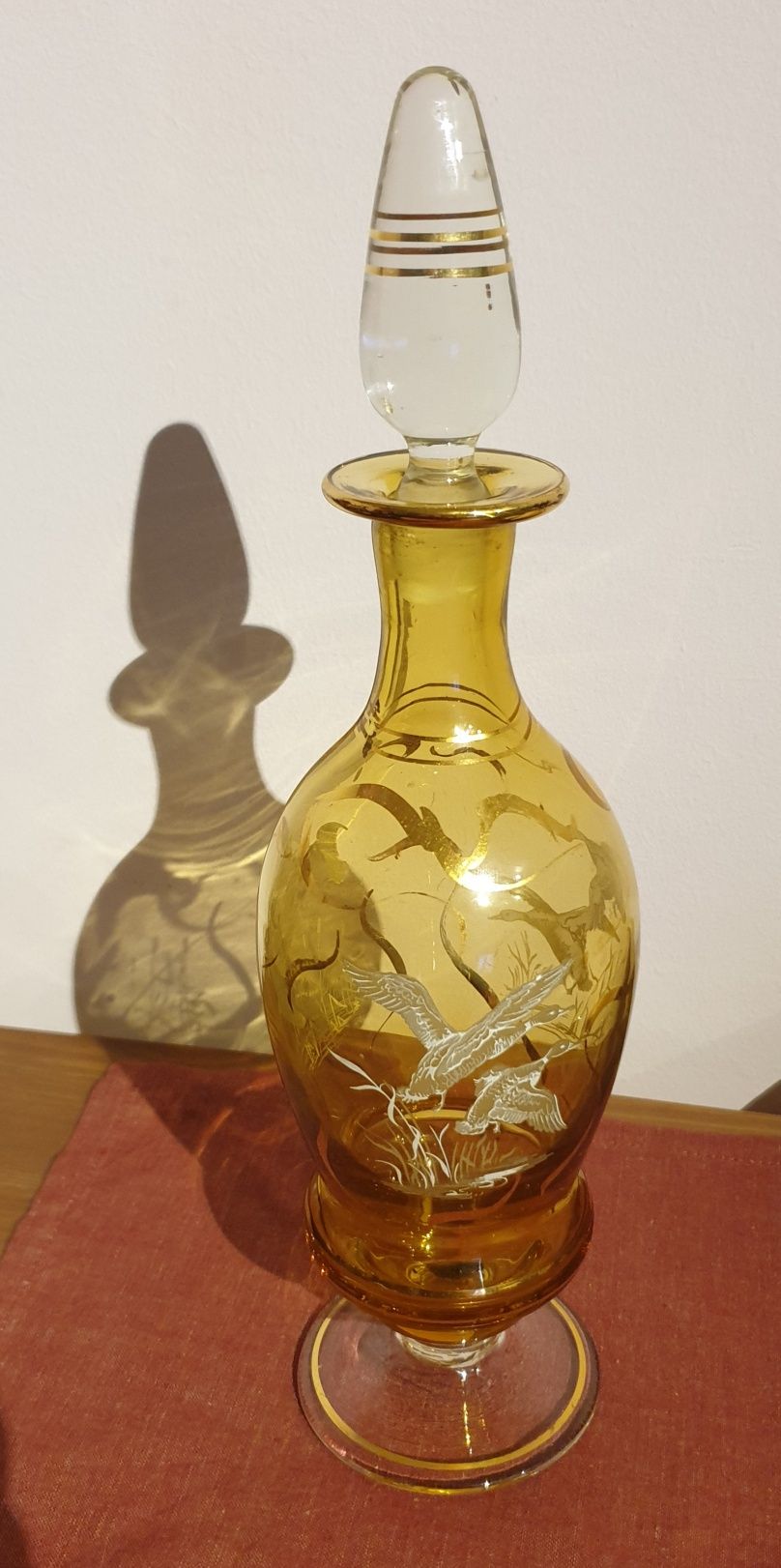 anjos vidro Garrafa frasco perfume soprado patos pirogravados